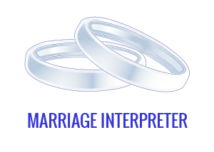Interpreter for wedding notifications and civil wedding ceremonies